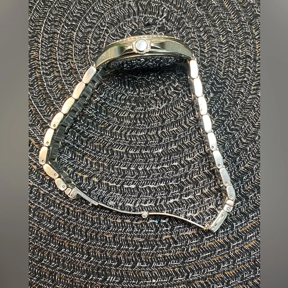 Coach Silver-Tone‎ Mother of Pearl Crystal Bezel Watch
